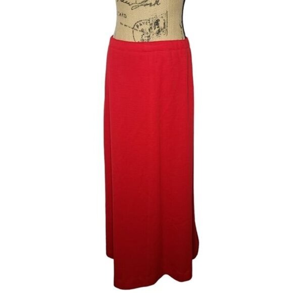 Vintage 60s 70s Mid Century Pendleton Red Wool Maxi Skirt - Picture 1 of 9